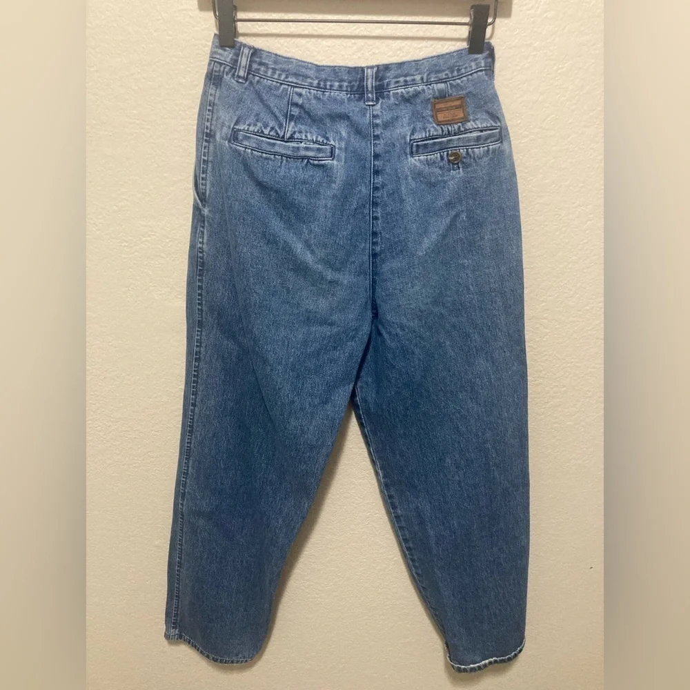 Vintage Ralph Lauren Mom Jeans Tapered Leg Navy Blue Size 6 Petite